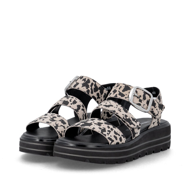 Remonte D3N50-60 Black Ladies Wedge Sandals