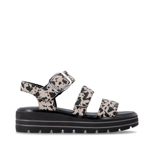 Remonte D3N50-60 Black Ladies Wedge Sandals