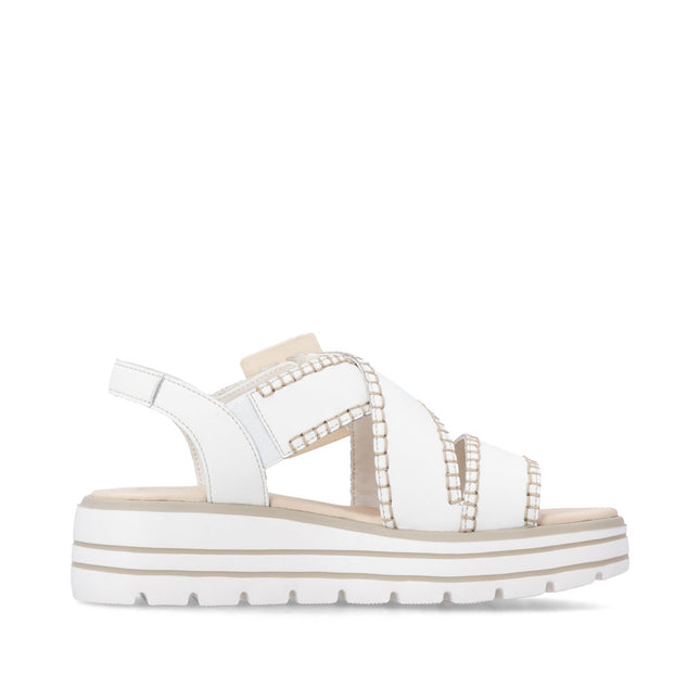 Remonte D3N51-80 White Ladies Wedge Sandals