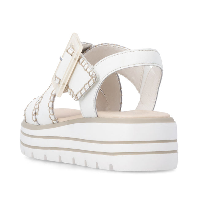 Remonte D3N51-80 White Ladies Wedge Sandals