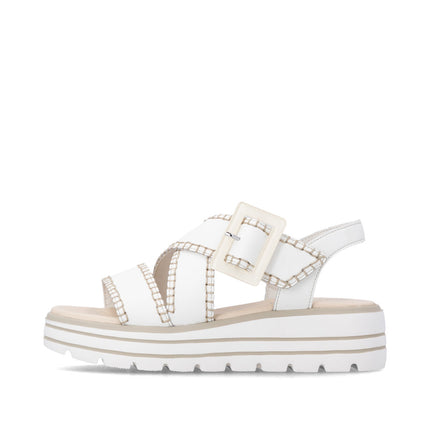 Remonte D3N51-80 White Ladies Wedge Sandals
