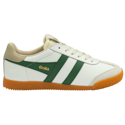 Gola Elan Leather White/Evergreen/Bone