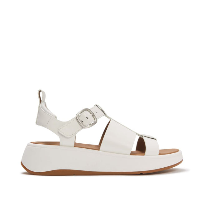 Fitflop F-MODE LEATHER FLATFORM FISHERMAN SANDALS HV1-194 Urban White Ladies Sandals