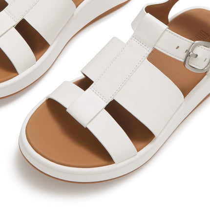 Fitflop F-MODE LEATHER FLATFORM FISHERMAN SANDALS HV1-194 Urban White Ladies Sandals