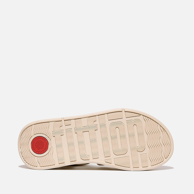 Fitflop F-MODE METALLIC LEATHER FLATFORM FISHERMAN SANDALS HV2-675 Platino Ladies Sandals