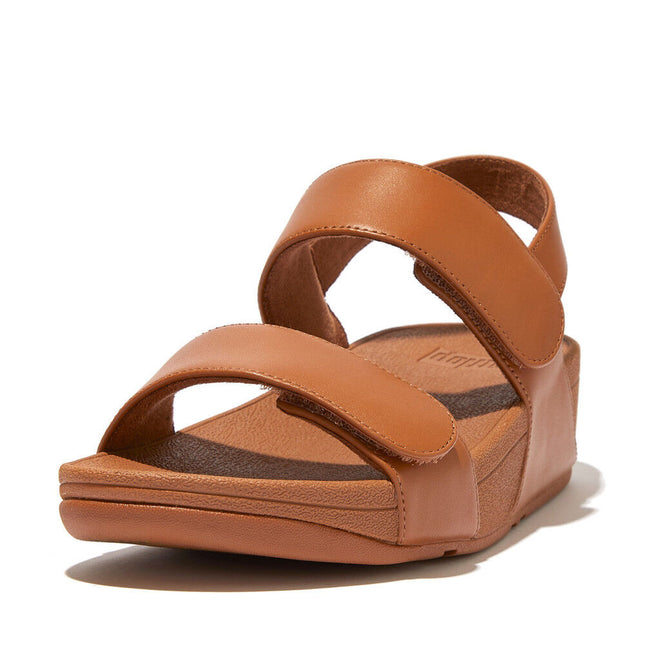 Fitflop LULU ADJUSTABLE LEATHER BACK-STRAP FV8-592 Light Tan Ladies Sandals