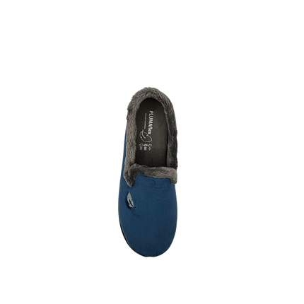 ROAL 12203 COPETE HOLLAND BORDADO PLUMA MARINO Ladies Navy Slippers