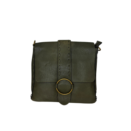 Concept Crossbody Bag with Boho Strap Khaki