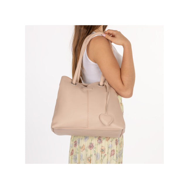 Rieker H1021-31 Pink Ladies Shoulder Handbag