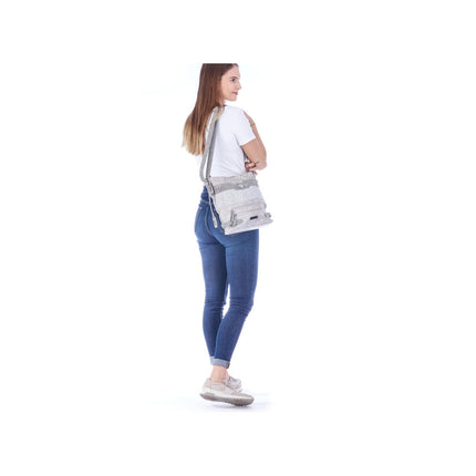 Rieker H1346-40 Silver Ladies Cross Handbag