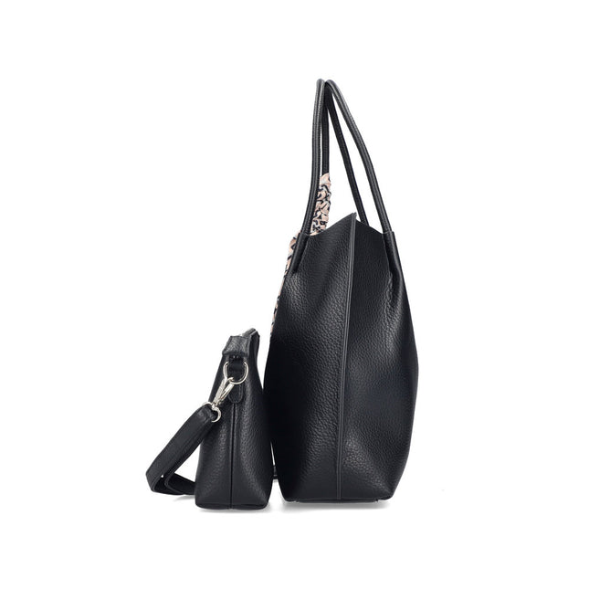 Rieker H1399-00 Black Ladies Shopper Handbag