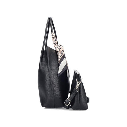 Rieker H1399-00 Black Ladies Shopper Handbag