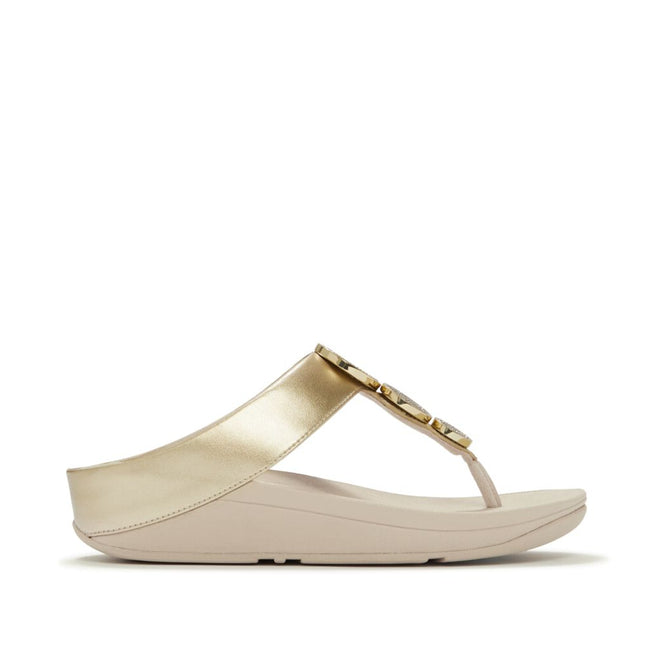 Fitflop HALO BEAD-CIRCLE METALLIC TOE-POST HJ1-675 Platino Ladies Sandals