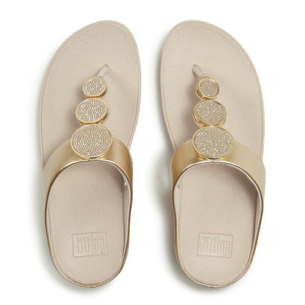 Fitflop HALO BEAD-CIRCLE METALLIC TOE-POST HJ1-675 Platino Ladies Sandals
