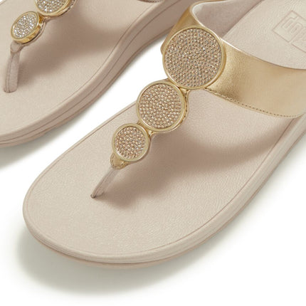 Fitflop HALO BEAD-CIRCLE METALLIC TOE-POST HJ1-675 Platino Ladies Sandals