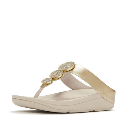 Fitflop HALO BEAD-CIRCLE METALLIC TOE-POST HJ1-675 Platino Ladies Sandals