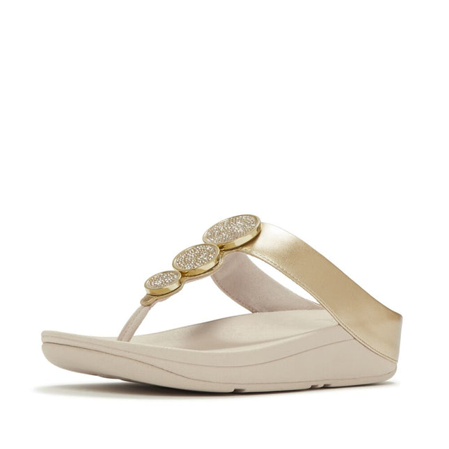 Fitflop HALO BEAD-CIRCLE METALLIC TOE-POST HJ1-675 Platino Ladies Sandals