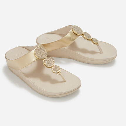 Fitflop HALO BEAD-CIRCLE METALLIC TOE-POST HJ1-675 Platino Ladies Sandals