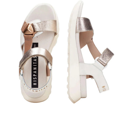 Hispanitas Bolero - V26 Almond Ladies Fashion Sandals CHV264807 Silver / White / Brown