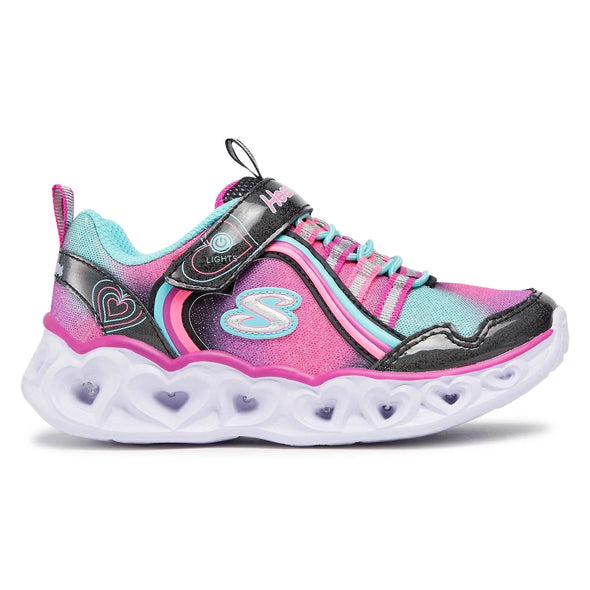 Skechers 302308L Bkmt Heart Lights Rainbow