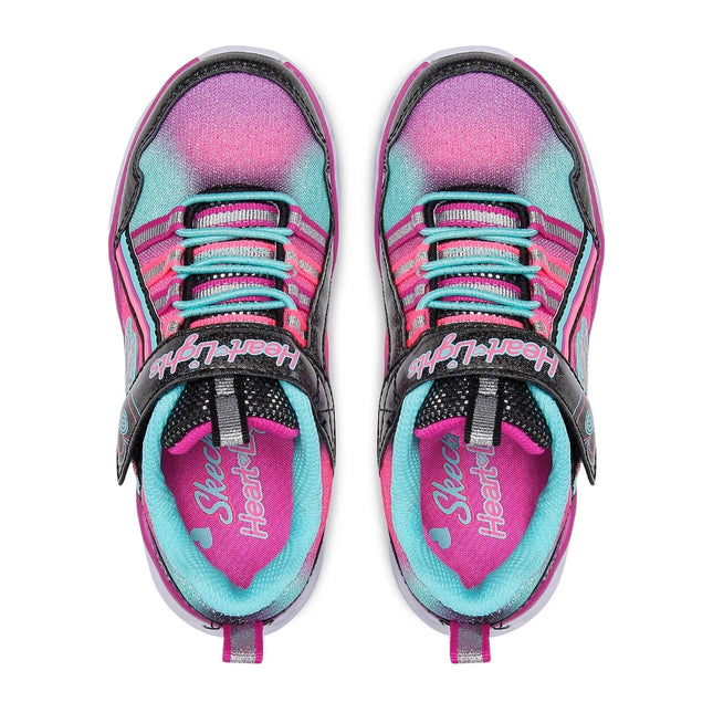Skechers 302308L Bkmt Heart Lights Rainbow