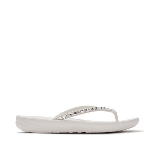 Fitflop iQUSHION MULTI-CRYSTAL ERGONOMIC FLIP-FLOPS JC8-194 Urban White Ladies Sandal