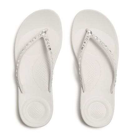Fitflop iQUSHION MULTI-CRYSTAL ERGONOMIC FLIP-FLOPS JC8-194 Urban White Ladies Sandal