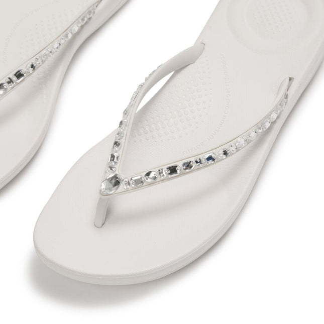 Fitflop iQUSHION MULTI-CRYSTAL ERGONOMIC FLIP-FLOPS JC8-194 Urban White Ladies Sandal