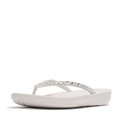 Fitflop iQUSHION MULTI-CRYSTAL ERGONOMIC FLIP-FLOPS JC8-194 Urban White Ladies Sandal