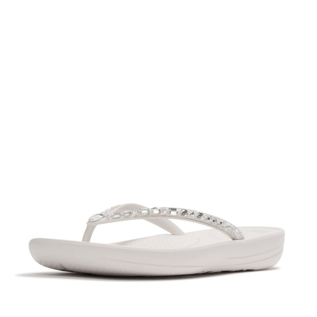 Fitflop iQUSHION MULTI-CRYSTAL ERGONOMIC FLIP-FLOPS JC8-194 Urban White Ladies Sandal