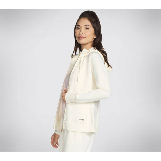 Skechers Skechluxe Elevate Hooded Jacket Off White