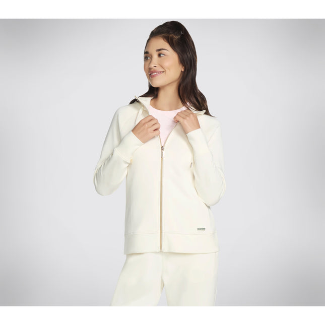 Skechers Skechluxe Elevate Hooded Jacket Off White