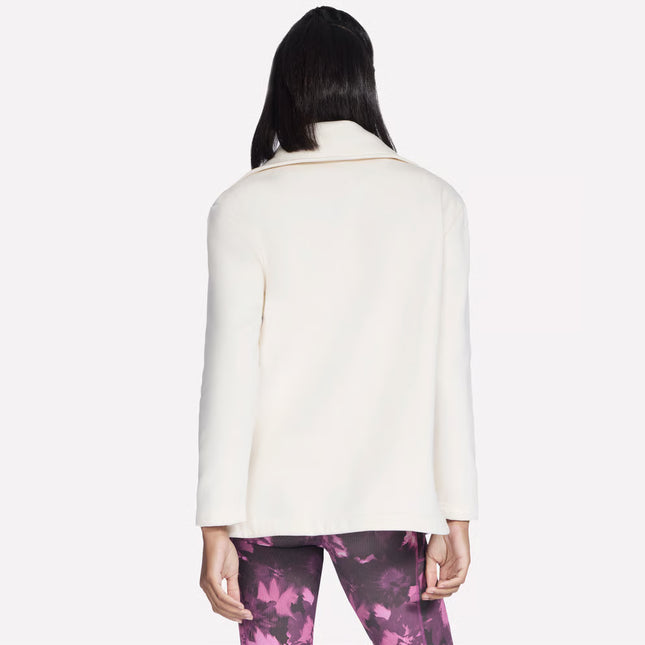 Skechers JA214 Go Snuggle Tunic Full Zip Jacket Off White