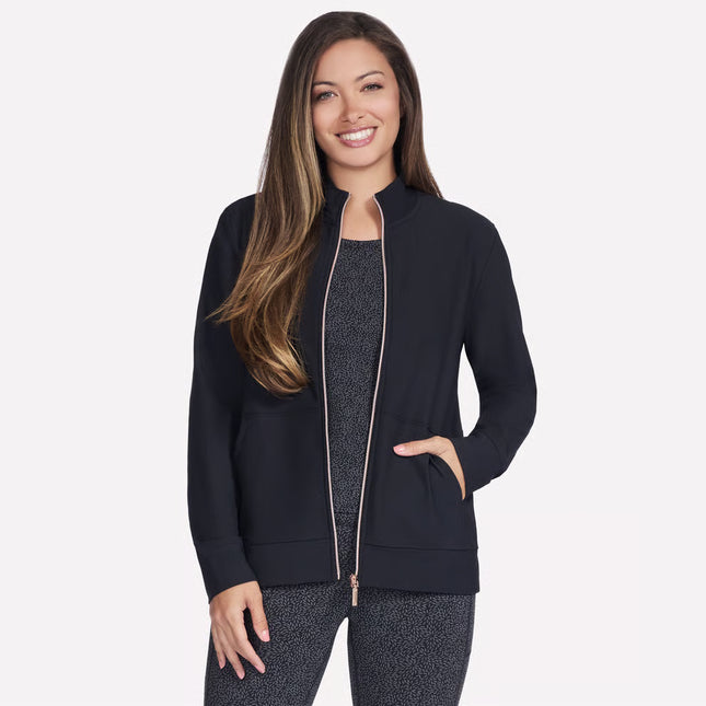 Skechers JA293 Go Luxe Rib Everyday Full Zip Jacket Black