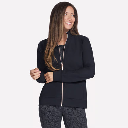 Skechers JA293 Go Luxe Rib Everyday Full Zip Jacket Black