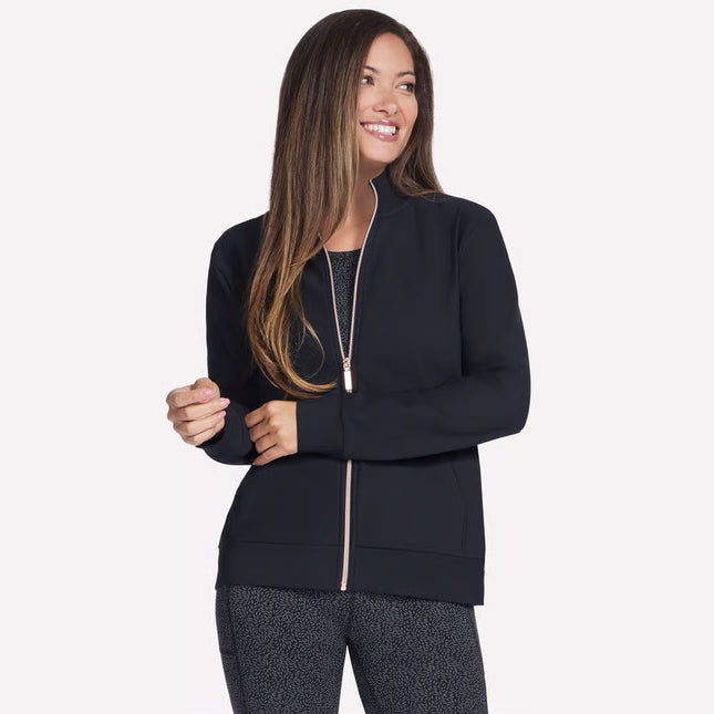 Skechers JA293 Go Luxe Rib Everyday Full Zip Jacket Black