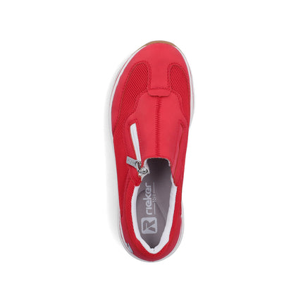 Rieker L5854-33 Red Ladies Trainers