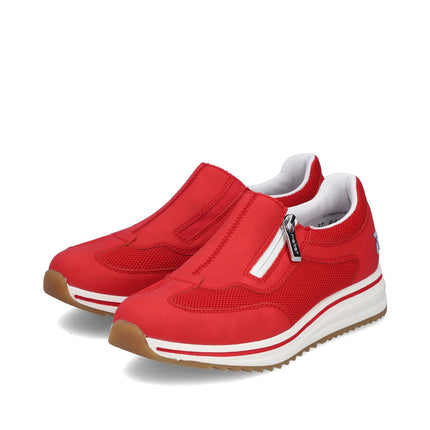 Rieker L5854-33 Red Ladies Trainers