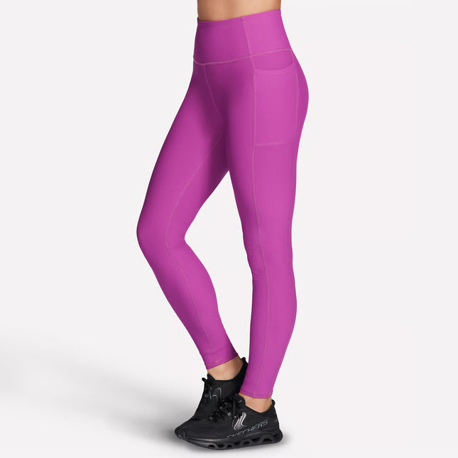 Skechers LG2 Go Flex Rib Full Length High-Waisted Legging Fuchsia