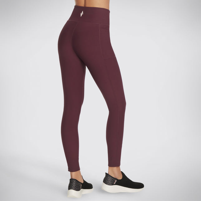 Skechers GoFlex Rib FL HW Leggings Burgundy