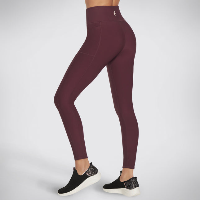 Skechers GoFlex Rib FL HW Leggings Burgundy