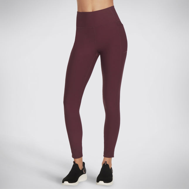 Skechers GoFlex Rib FL HW Leggings Burgundy