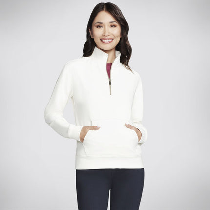 Skechers GoLuxe Rib 1/4 Zip Off White