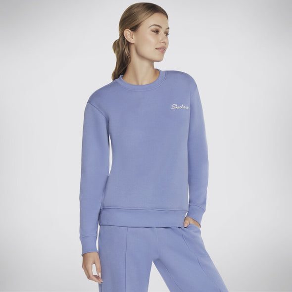 Skechers Skech-Sweats Signature Pullover Crew Purple Rose