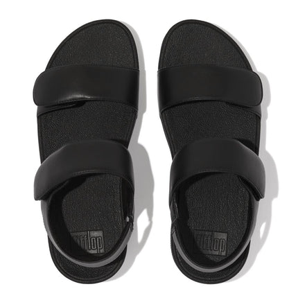 Fitflop LULU ADJUSTABLE LEATHER BACK-STRAP SANDALS FV8-090 All Black Ladies Sandals