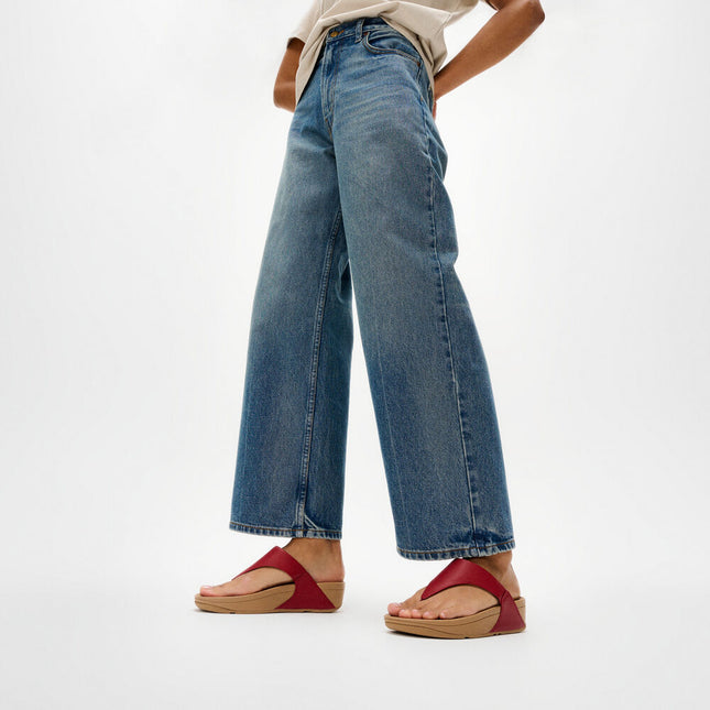 Fitflop LULU LEATHER TOEPOST I88-D47 Burnt Berry Ladies Sandals