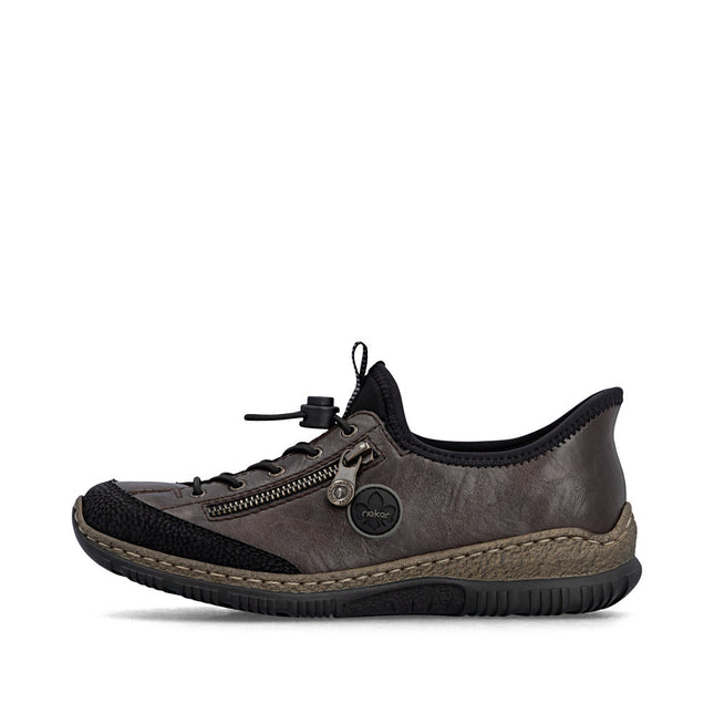 Rieker N3267-25 Brown Ladies Casual Slip-In Shoes