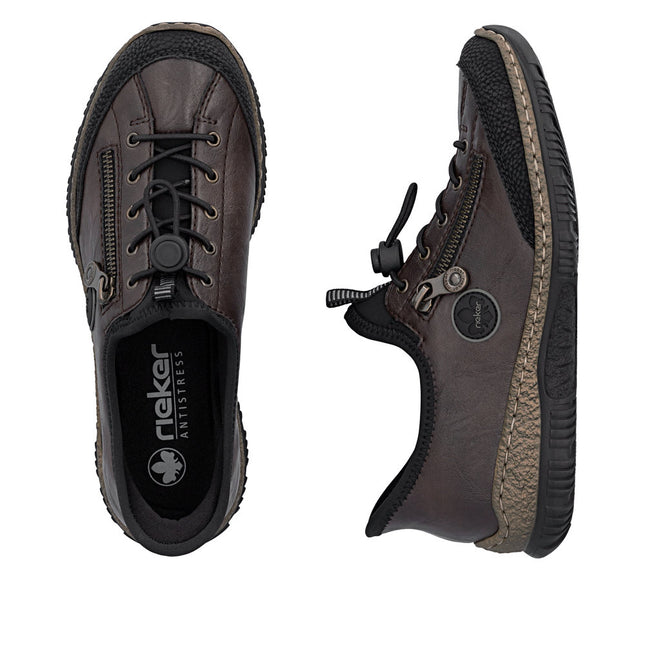 Rieker N3267-25 Brown Ladies Casual Slip-In Shoes