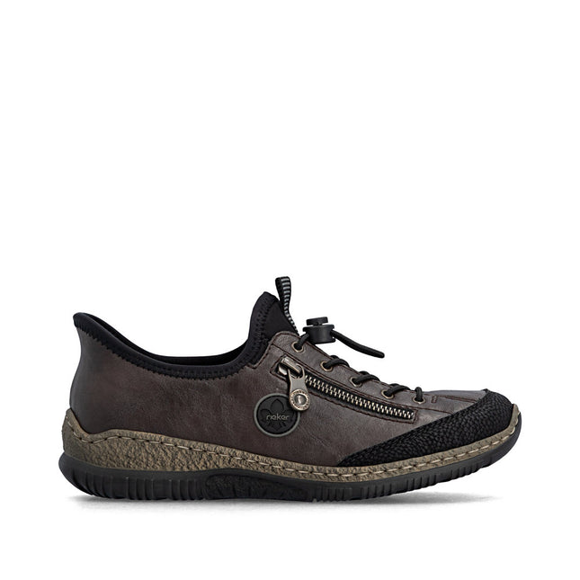 Rieker N3267-25 Brown Ladies Casual Slip-In Shoes
