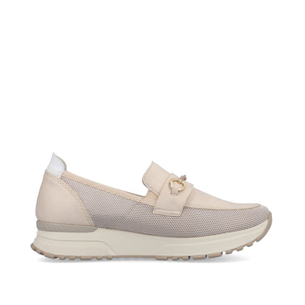 Rieker N7455-60 Cream Ladies Smart Casual Loafers